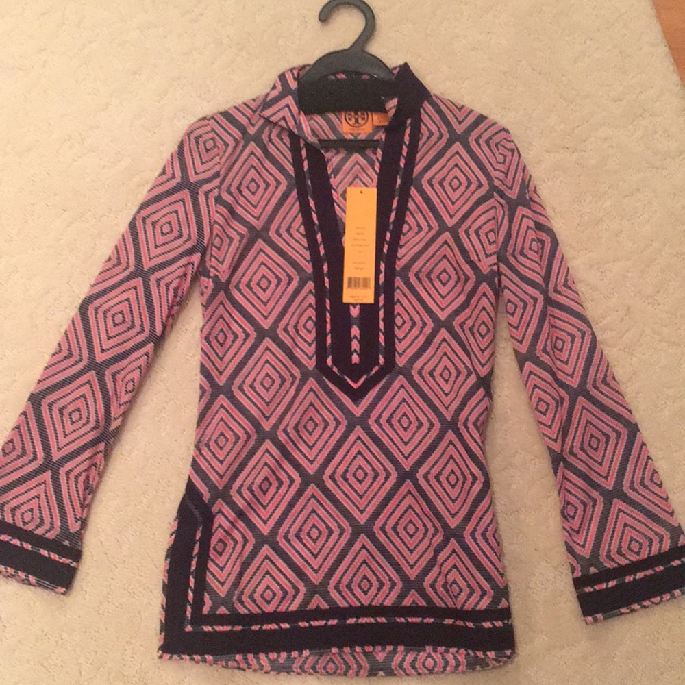 Tory Burch patterned tunic! Size 2 NWT